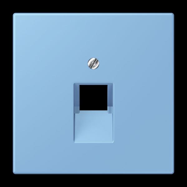 Jung Abdeckung für IAE/UAE-Anschlussdosen 1 x 8-polig, Thermoplast lackiert, Serie LS, bleu céruléen 59 LC969-1UA256
