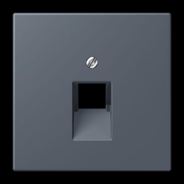 Jung Abdeckung für IAE/UAE-Anschlussdosen 1 x 8-polig, Thermoplast lackiert, Serie LS, gris fonce 59 LC969-1UA262