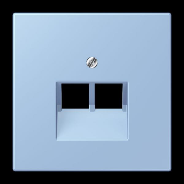 Jung Abdeckung für IAE/UAE-Anschlussdosen 2 x 8-polig, Thermoplast lackiert, Serie LS, outremer moyen LC969-2UA207