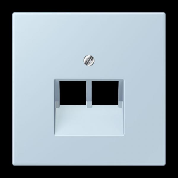 Jung Abdeckung für IAE/UAE-Anschlussdosen 2 x 8-polig, Thermoplast lackiert, Serie LS, outremerclair LC969-2UA208