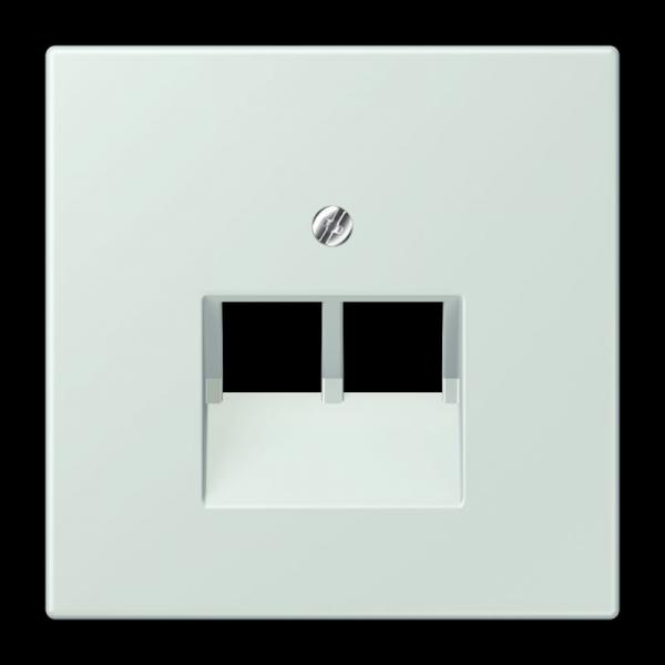 Jung Abdeckung für IAE/UAE-Anschlussdosen 2 x 8-polig, Thermoplast lackiert, Serie LS, céruléen pale LC969-2UA215