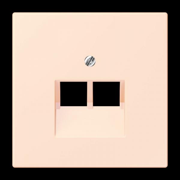 Jung Abdeckung für IAE/UAE-Anschlussdosen 2 x 8-polig, Thermoplast lackiert, Serie LS, orange pâle LC969-2UA226