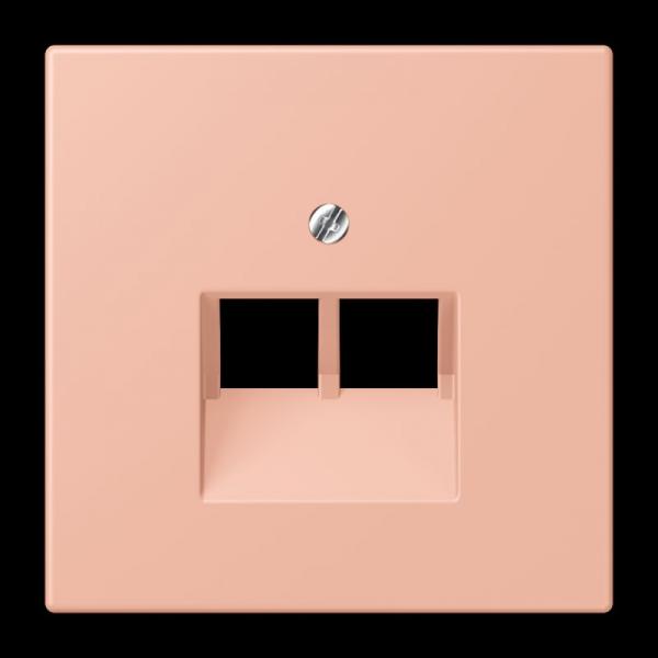 Jung Abdeckung für IAE/UAE-Anschlussdosen 2 x 8-polig, Thermoplast lackiert, Serie LS, rose clair LC969-2UA231