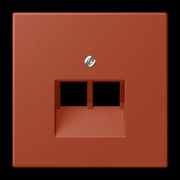 Jung Abdeckung für IAE/UAE-Anschlussdosen 2 x 8-polig, Thermoplast lackiert, Serie LS, l'ocre rouge LC969-2UA232