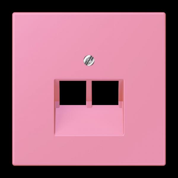 Jung Abdeckung für IAE/UAE-Anschlussdosen 2 x 8-polig, Thermoplast lackiert, Serie LS, rose vif LC969-2UA246