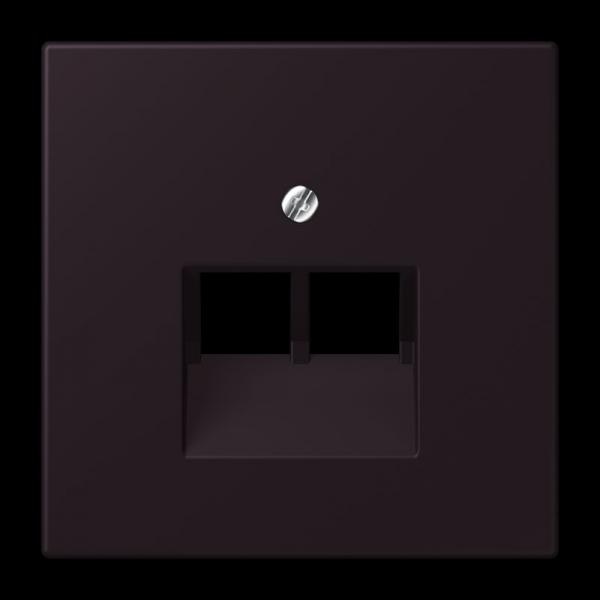 Jung Abdeckung für IAE/UAE-Anschlussdosen 2 x 8-polig, Thermoplast lackiert, Serie LS, noir d'ivoire LC969-2UA248