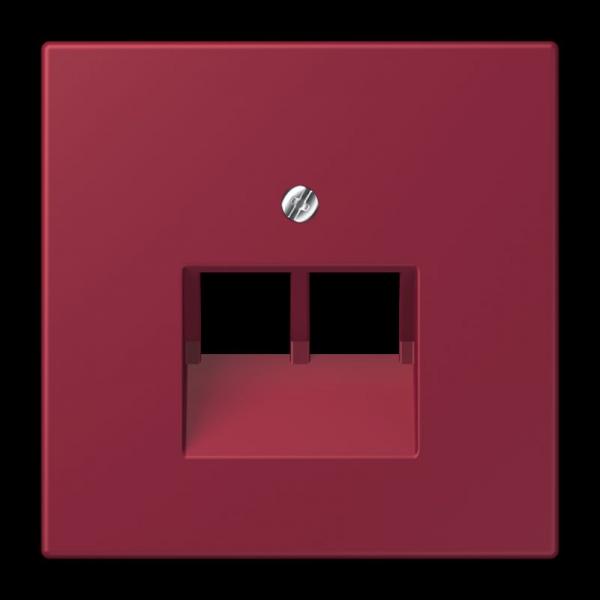 Jung Abdeckung für IAE/UAE-Anschlussdosen 2 x 8-polig, Thermoplast lackiert, Serie LS, le rubis LC969-2UA255