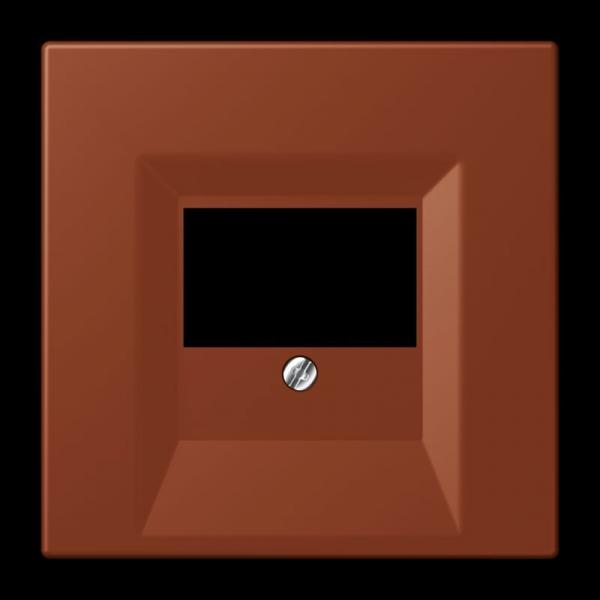 Jung Abdeckung für TAE-Anschlussdosen, Thermoplast lackiert, Serie LS, terre sienne brûlée 59 LC969T247