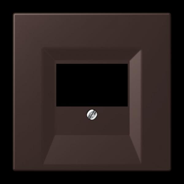 Jung Abdeckung für TAE-Anschlussdosen, Thermoplast lackiert, Serie LS, terre d’ombre brûlée 59 LC969T252