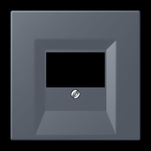 Jung Abdeckung für TAE-Anschlussdosen, Thermoplast lackiert, Serie LS, gris fonce 59 LC969T262