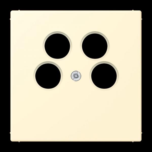 Jung Abdeckung für 4-Loch SAT-TV-Steckdose (Ankaro), Thermoplast, Serie LS, blanc LC990-4SAT2201