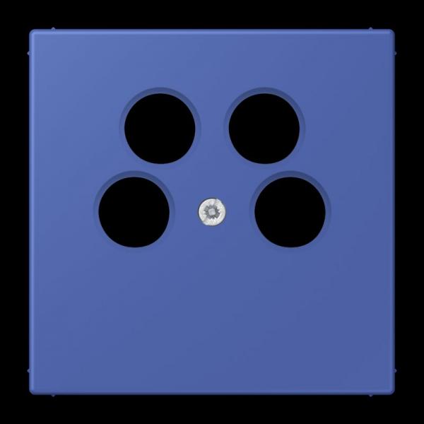 Jung Abdeckung für 4-Loch SAT-TV-Steckdose (Ankaro), Thermoplast, Serie LS, bleu outremer 31 LC990-4SAT2206