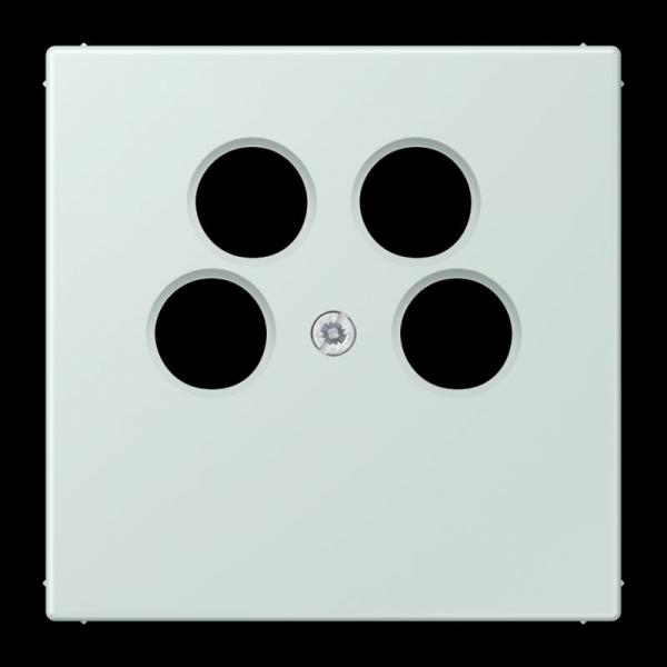 Jung Abdeckung für 4-Loch SAT-TV-Steckdose (Ankaro), Thermoplast, Serie LS, céruléen pale LC990-4SAT2215