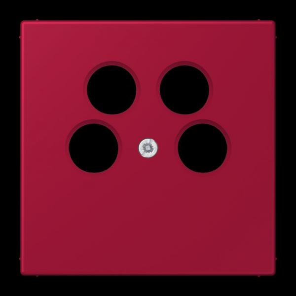 Jung Abdeckung für 4-Loch SAT-TV-Steckdose (Ankaro), Thermoplast, Serie LS, rouge carmin LC990-4SAT2229