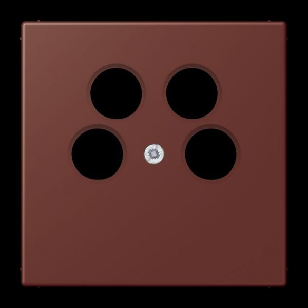 Jung Abdeckung für 4-Loch SAT-TV-Steckdose (Ankaro), Thermoplast, Serie LS, terre sienne brûlée 31 LC990-4SAT2235