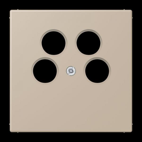 Jung Abdeckung für 4-Loch SAT-TV-Steckdose (Ankaro), Thermoplast, Serie LS, ombre naturelle claire LC990-4SAT2243