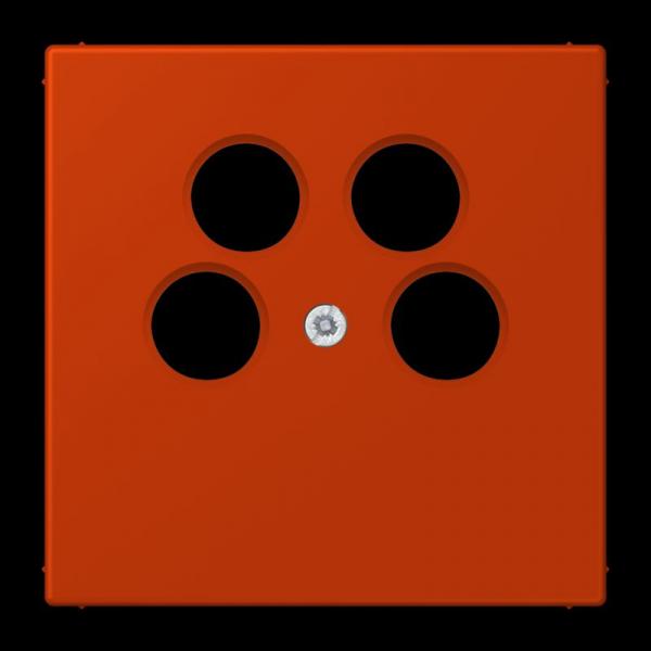 Jung Abdeckung für 4-Loch SAT-TV-Steckdose (Ankaro), Thermoplast, Serie LS, rouge vermillon 59 LC990-4SAT2244