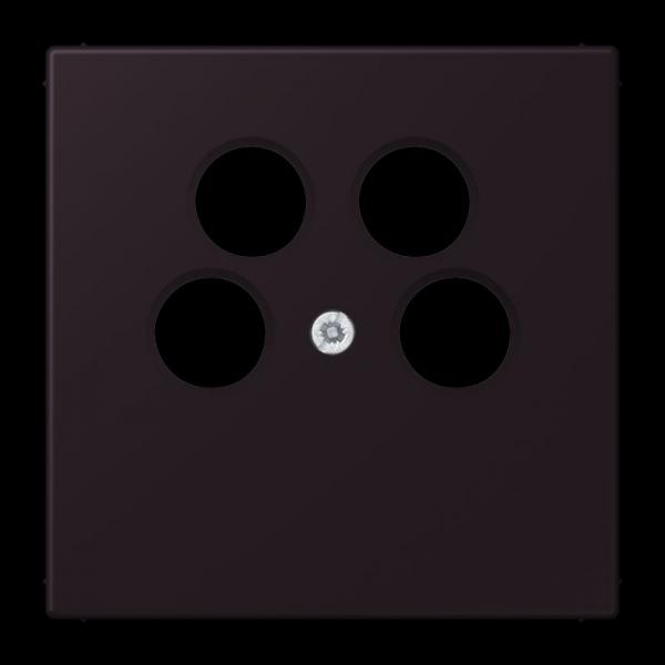 Jung Abdeckung für 4-Loch SAT-TV-Steckdose (Ankaro), Thermoplast, Serie LS, noir d'ivoire LC990-4SAT2248