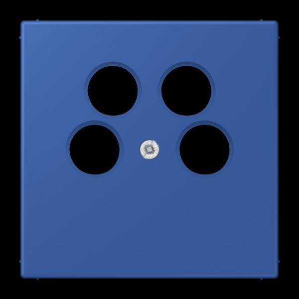 Jung Abdeckung für 4-Loch SAT-TV-Steckdose (Ankaro), Thermoplast, Serie LS, bleu outremer 59 LC990-4SAT2253