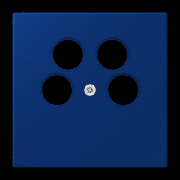 Jung Abdeckung für 4-Loch SAT-TV-Steckdose (Ankaro), Thermoplast, Serie LS, bleu outremer foncé LC990-4SAT2261