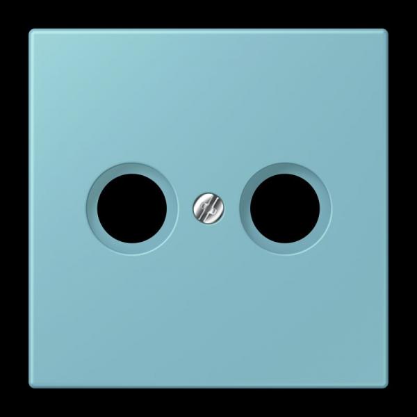 Jung Abdeckung für Antennendosen, Thermoplast lackiert, Serie LS, céruléen moyen LC990TV213