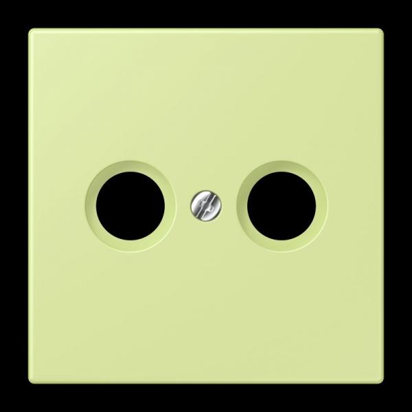 Jung Abdeckung für Antennendosen, Thermoplast lackiert, Serie LS, vert jaune clair LC990TV222