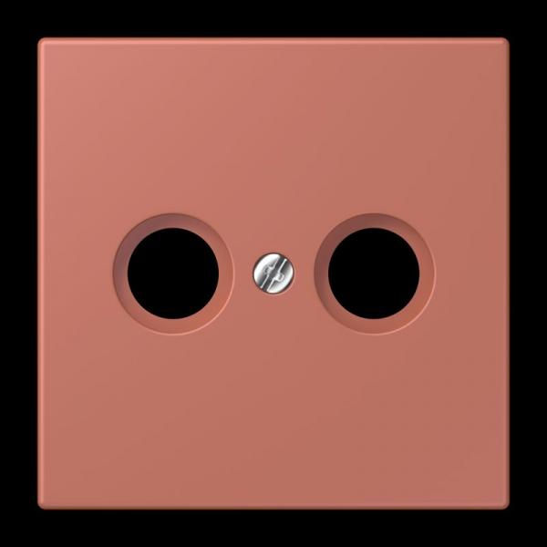 Jung Abdeckung für Antennendosen, Thermoplast lackiert, Serie LS, terre sienne brique LC990TV236