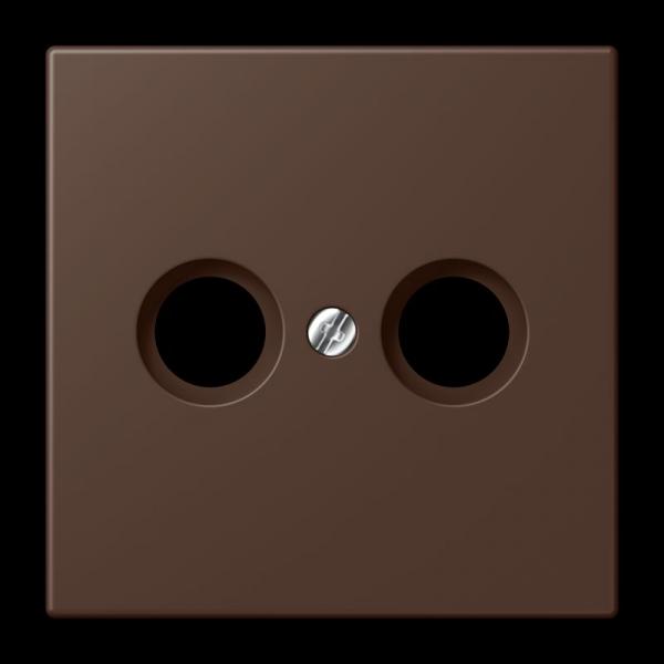 Jung Abdeckung für Antennendosen, Thermoplast lackiert, Serie LS, terre d'ombre brûlée 31 LC990TV239