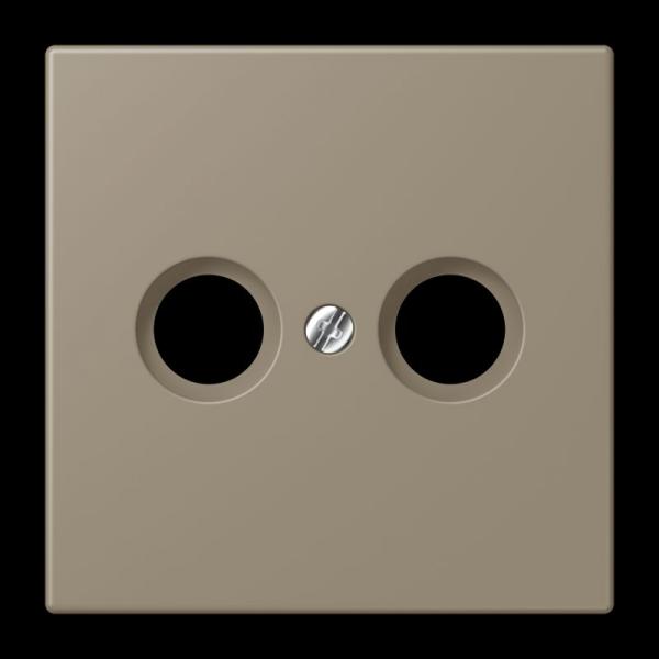 Jung Abdeckung für Antennendosen, Thermoplast lackiert, Serie LS, ombre naturelle moyenne LC990TV242