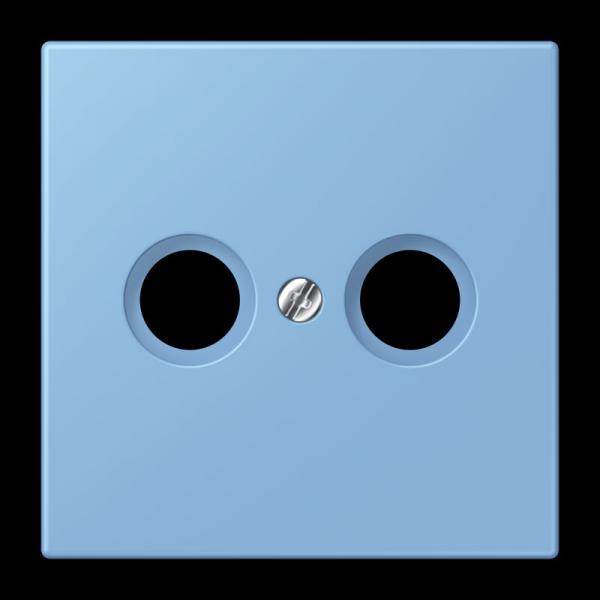 Jung Abdeckung für Antennendosen, Thermoplast lackiert, Serie LS, bleu céruléen 59 LC990TV256