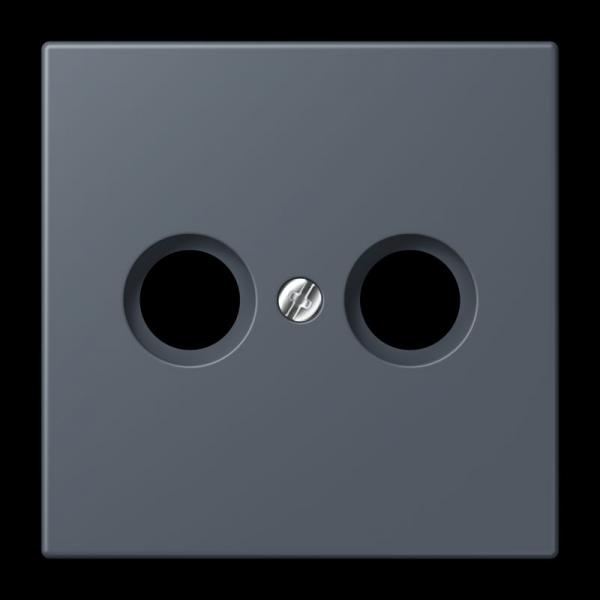 Jung Abdeckung für Antennendosen, Thermoplast lackiert, Serie LS, gris fonce 59 LC990TV262