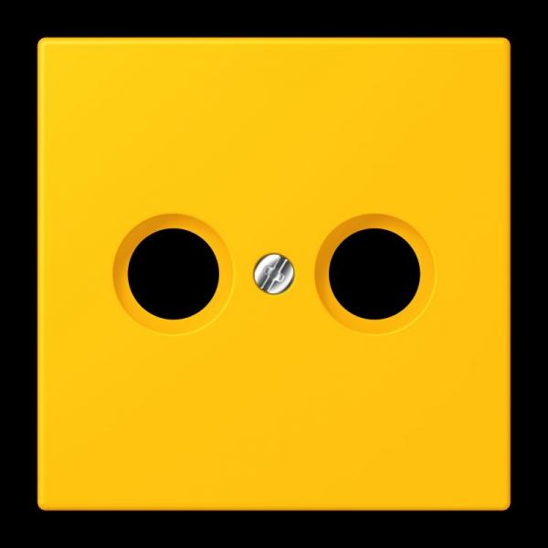 Jung Abdeckung für Antennendosen, Thermoplast lackiert, Serie LS, le jaune vif LC990TV263