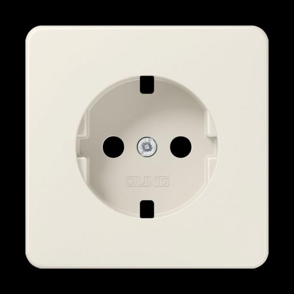 Jung Abdeckung für SCHUKO®-Steckdosen, Duroplast, Serie CD, weiß 521ZPL