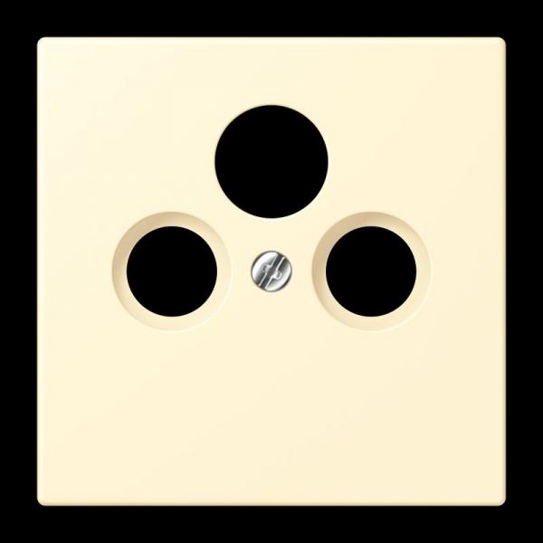 Jung Abdeckung für Universal-Sat/BK-Dosen, Thermoplast lackiert, Serie LS, blanc LC990SAT201