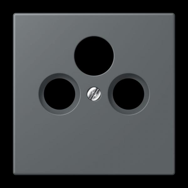 Jung Abdeckung für Universal-Sat/BK-Dosen, Thermoplast lackiert, Serie LS, gris foncé 31 LC990SAT202