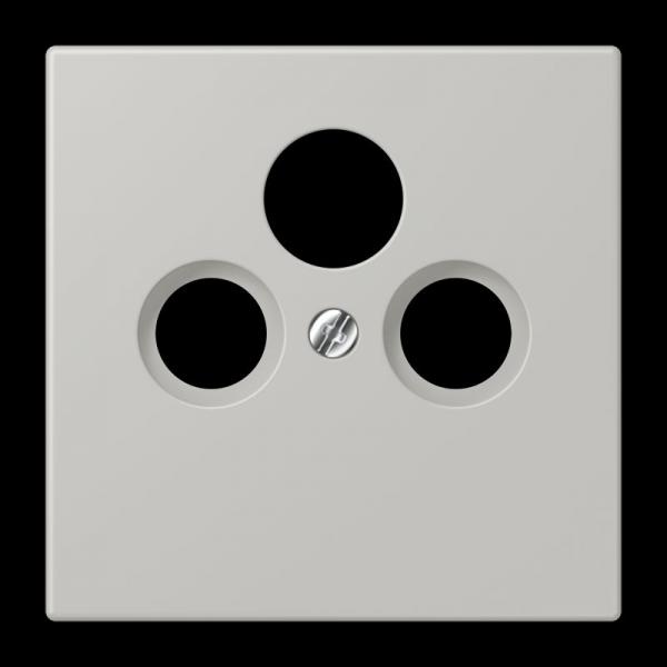 Jung Abdeckung für Universal-Sat/BK-Dosen, Thermoplast lackiert, Serie LS, gris clair 31 LC990SAT205