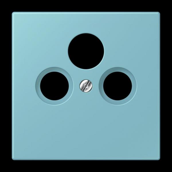 Jung Abdeckung für Universal-Sat/BK-Dosen, Thermoplast lackiert, Serie LS, céruléen moyen LC990SAT213