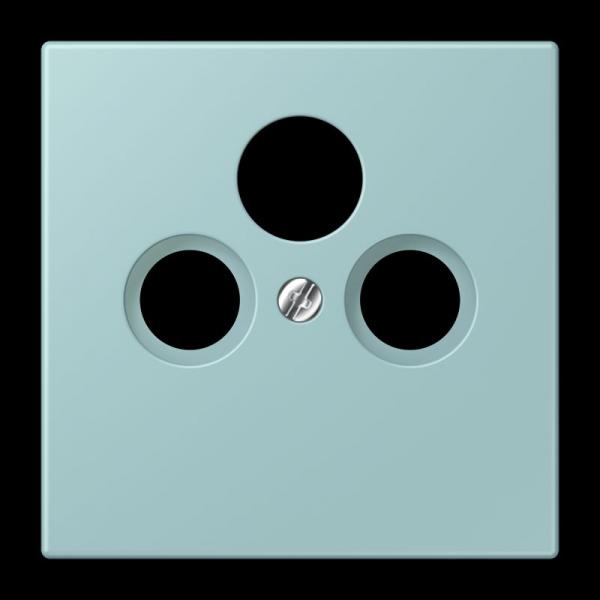 Jung Abdeckung für Universal-Sat/BK-Dosen, Thermoplast lackiert, Serie LS, céruléen clair LC990SAT214