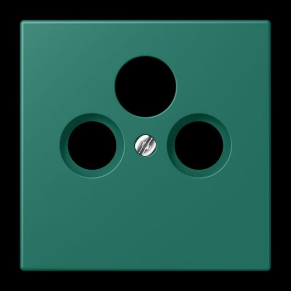 Jung Abdeckung für Universal-Sat/BK-Dosen, Thermoplast lackiert, Serie LS, vert anglais LC990SAT216