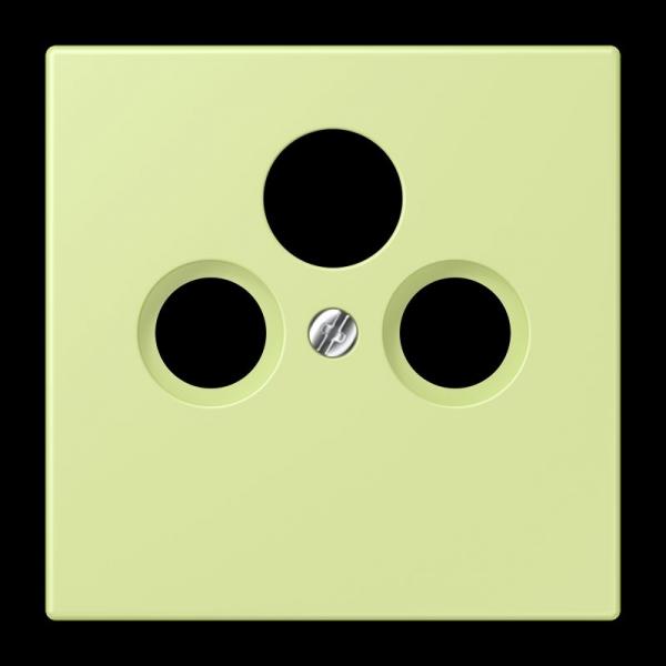 Jung Abdeckung für Universal-Sat/BK-Dosen, Thermoplast lackiert, Serie LS, vert jaune clair LC990SAT222