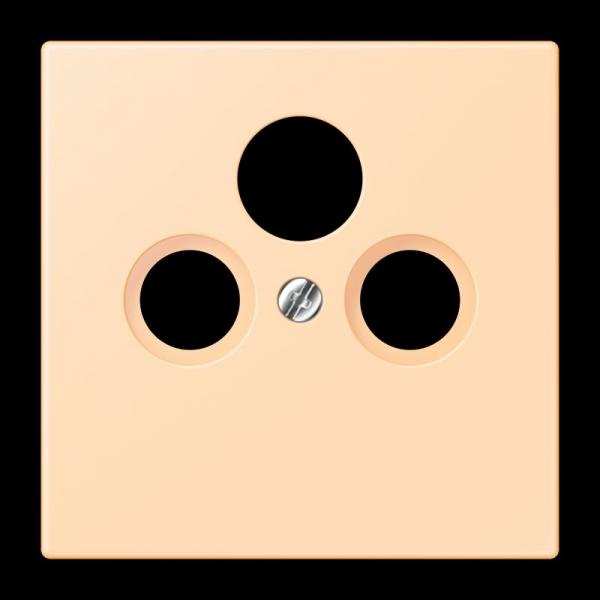 Jung Abdeckung für Universal-Sat/BK-Dosen, Thermoplast lackiert, Serie LS, ocre LC990SAT223