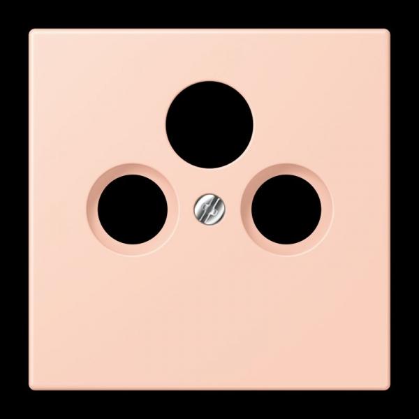 Jung Abdeckung für Universal-Sat/BK-Dosen, Thermoplast lackiert, Serie LS, l'ocre rouge clair LC990SAT234