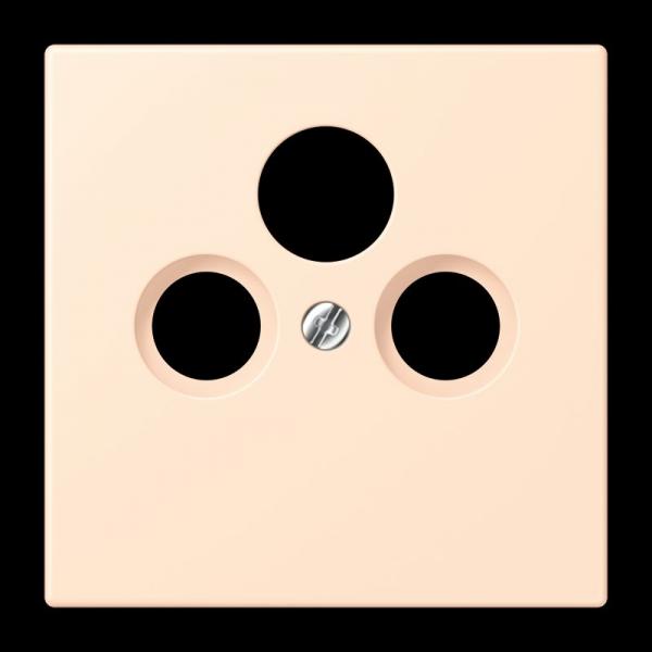 Jung Abdeckung für Universal-Sat/BK-Dosen, Thermoplast lackiert, Serie LS, terre sienne pâle LC990SAT238