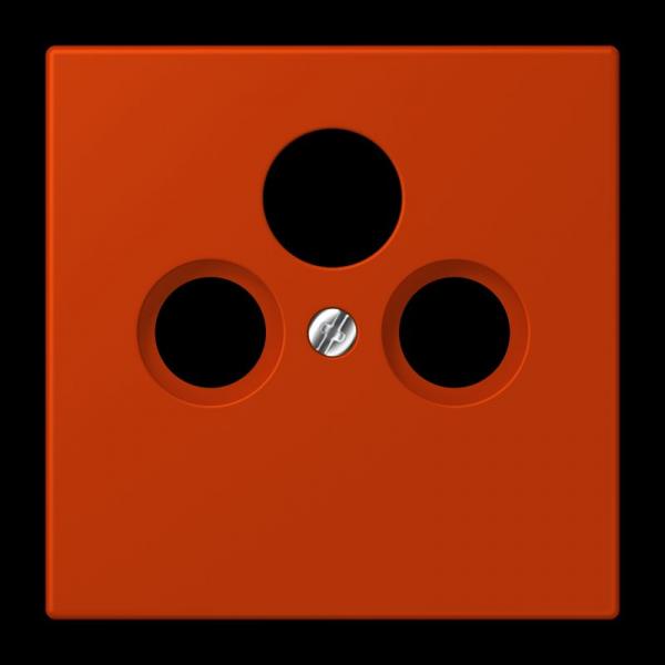 Jung Abdeckung für Universal-Sat/BK-Dosen, Thermoplast lackiert, Serie LS, rouge vermillon 59 LC990SAT244