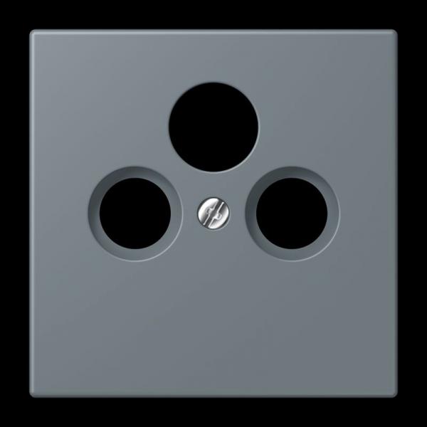 Jung Abdeckung für Universal-Sat/BK-Dosen, Thermoplast lackiert, Serie LS, gris 59 LC990SAT251