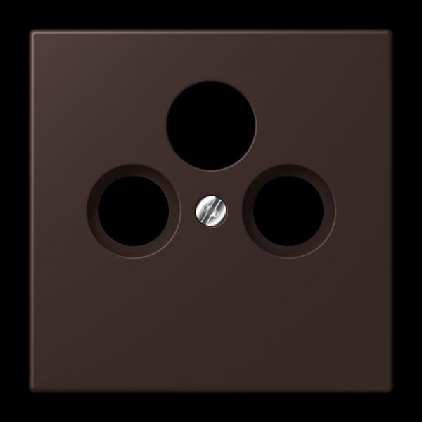 Jung Abdeckung für Universal-Sat/BK-Dosen, Thermoplast lackiert, Serie LS, terre d’ombre brûlée 59 LC990SAT252