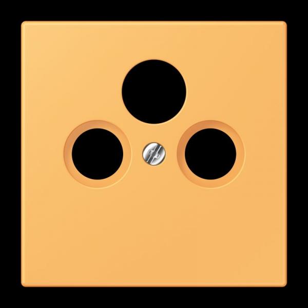 Jung Abdeckung für Universal-Sat/BK-Dosen, Thermoplast lackiert, Serie LS, ocre jaune clair LC990SAT254