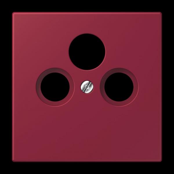 Jung Abdeckung für Universal-Sat/BK-Dosen, Thermoplast lackiert, Serie LS, le rubis LC990SAT255