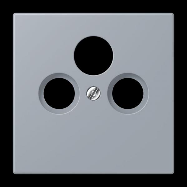 Jung Abdeckung für Universal-Sat/BK-Dosen, Thermoplast lackiert, Serie LS, gris clair 59 LC990SAT257