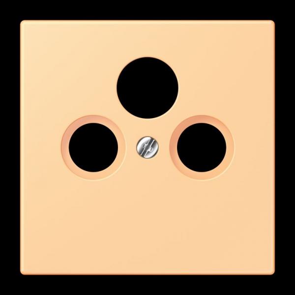 Jung Abdeckung für Universal-Sat/BK-Dosen, Thermoplast lackiert, Serie LS, terre sienne claire 59 LC990SAT258